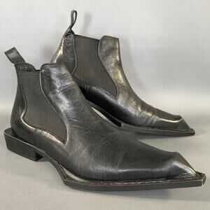 JOHN FLUEVOG Size 9.5 Black Leather Pointed Toe Boots